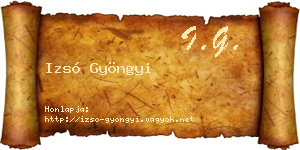 Izsó Gyöngyi névjegykártya